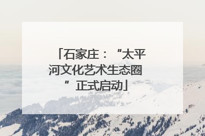 石家庄：“太平河文化艺术生态圈”正式启动